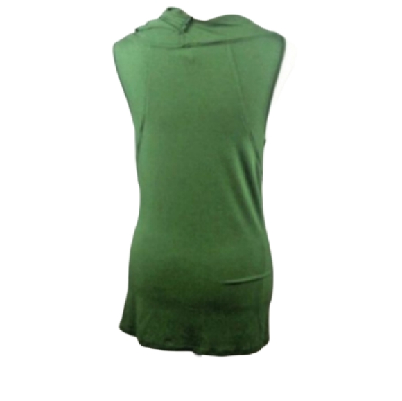 C. Keer Anthropologie Green Jersey Draped Neckline Size S Draped Sleeveless Top - Picture 5 of 7